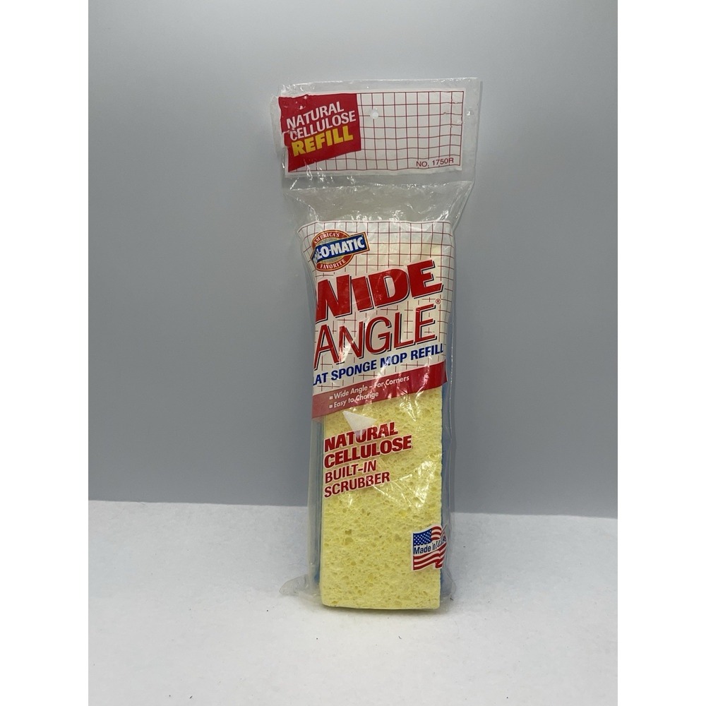 Roll-O-Matic Wide Angle Flat Sponge‎ Mop Refill 1750R New Sealed Rare